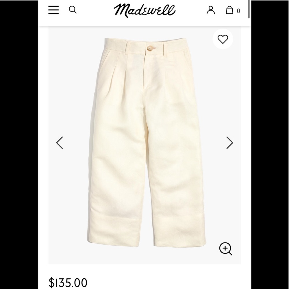 Made well Linen wide leg pants cream - Picture 4 of 8